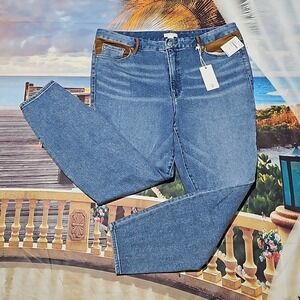 Good American Suede Mix Jeans Size 18 NWT